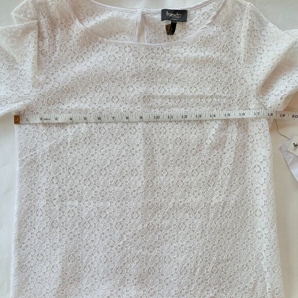 NWT Imperfect Laundry by Shelli Segal Lace Overlay 3/4 Bell Sleeve Dress Size 8 - Picture 11 of 12